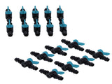 50Pcs Irrigation Switch Valve Garden Plastic Barbed Valve for 16mm Diameter Hose 10x5.5x2.5cm V1294-YM0901-3111210176011