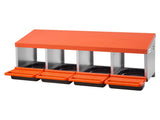 Chicken Nesting Boxes, 4 Compartments, Metal Egg Laying Boxes with Protective Collection Lids, Roll V952-JSCDX1530INCI7BMT002V0