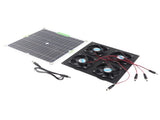 Solar Panel Fan Kit Waterproof Monocrystalline Silicon Solar Fan 4 Ports Ventilator Exhaust Fan for V1294-YM0716-3114220061511