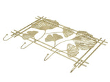 Wall Coat Rack Gingko Leef Design Premium Metal Sturdy Durable Elegant Style Fashionable Wall V1294-YM0714-3115210287211