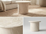 Nobu Sculptural Stone Side Table - Matte Natural Stone V355-IA-ST-NOB-NST