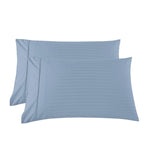 KENSINGTON 1200TC COTTON SHEET SET IN STRIPE-KING - CHAMBRAY ABM-202144