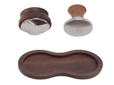 Coffee Hammer Tamping Kit Walnut Stainless Steel Tamper Distributor Set with Universal Base for V1294-YM0717-3118220188011