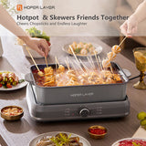 HOPER LAYER Electric Hot Pot 6L Multifunctional Nonstick Cooker with Grill, Boil, Simmer & Fry V940-HG-181-01