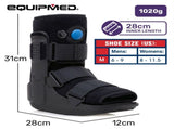 EQUIPMED CAM Walker Moon Boot Medium, Foot Injury Support, Ankle Recovery, Adjustable Fit, V219-WLAMBTMH6KMA