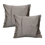 Gainsborough Pair of Pure Cotton Flaxen European Pillowcases V442-KST-PILLOWC-PAIROFFLAXEN-GREY-EU