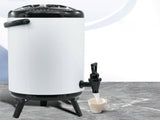 SOGA 12L Stainless Steel Insulated Milk Tea Barrel Hot and Cold Beverage Dispenser Container with VICDISPENSER12LWHT
