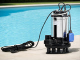 Giantz 2000W Max. Submersible Dirty Water Pump Bore Tank Well Steel Automatic PUMP-SUBM-28-BK