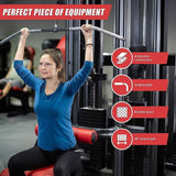 48" Lat Pulldown Bar Cable Attachment Gym Handle for Back & Strength Training V63-782625