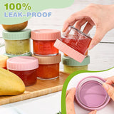 Seasoning Preparation and Storage Set-Green Electric Handheld Food Processor With Light Blue lid and V888-ELOSUNG56077-4