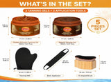 2 Pcs Tanning Gel with Gold Shimmer & 3 Pcs Self Tanning Mitt Set 2 Pcs Tanning Gel, 3 Pcs Tanning V1337-5TG