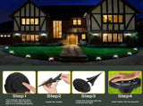8-Pack Solar Ground Lights 12 LED Waterproof Landscape Path Lights Multicolor V1188-MS-710-176