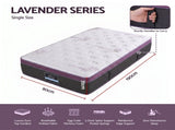 Giselle Single Euro Top Mattress Firm Pocket Spring Edge Support MATTRESS-E-LAVENDER-35-S