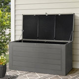 Gardeon Outdoor Storage Box 680L Container Lockable Garden Bench Tool Shed Black OSB-S680-BK