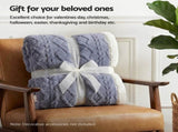 Giselle 203x230cm Throw Blanket Double-Sided Fleece Lightweight For Sofa Couch Bed TBLANKET-DUAL-230-BU