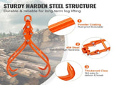 Timber Claw Hook, 28 inch 4 Claw Log Grapple for Logging Tongs, Swivel Steel Log Lifting Tongs, V952-YMQZQ28YC4ZK7BDLEV0