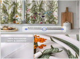 Bohemian Flower Kitchen Curtains - Bohemian Mushroom Retro Plant Flower Coffee Shop Bathroom Small V1370-AZ4-16617