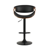 Artiss 2x Bar Stools Gas Lift Leather w/Armrest BA-TW-8078-BKX2