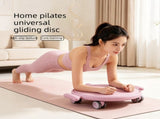 Blue Multifunctional Pilates Glider Disc - 360&deg Rolling Core Trainer with Resistance Band, Non-Slip V888-ELOSUNG56504