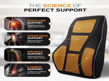 Extra Dense Lumbar Pillow with Double Adjustable Straps - Ergonomic Lumbar Support Pillow for Office V1258-DP02-C-86
