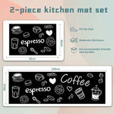 2 Pcs Non-Slip Kitchen Mats, Absorbs Water and Oil, Dust Resistant, 40 x 60, 40 x 120 cm V1237-ZY-715-211