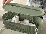 Cable Management Box ABS Cord Organizer With Ventilation Holes And Sliding Lid For Home Office Desk V1237-ZY-807-269