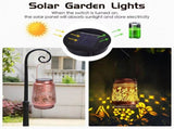 2-Pack Decorative Solar Butterfly Hanging Lantern - Waterproof Metal Hollow-Carved V888-ELOSUNG393677