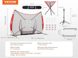 7x7 ft Baseball Softball Practice Net, Portable Baseball Training Net for Hitting Catching Pitching, V952-77YCDPJXLW77Z9CFSV0