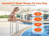 Pool Handrail,36 x 13 inch Pool Railing, Aluminum with Base Plate for Indoor/Outdoor Pools, V952-LZYCFSDDB1W3MXYPNV0