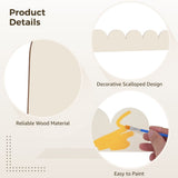 24PCS Unfinished Scalloped Wood Trim, Decorative Scalloped Edge Wood Molding for DIY Craft Projects, V1369-AZ3-W-08884