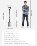 VEVOR 4 Tines Garden Fork Fiberglass Handle 45 in Spading Pitchfork Heavy Duty V952-HYCWJCGC4C1JX8KB8001V0