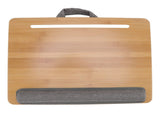 Laptop Table Multifunction Bamboo Lap Desk Bed Tray with Cushion for Reading Writing Playing V1294-YM0523-3116220004111