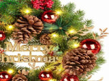50cm Xmas Wreath Artificial Decorative Front Door Hanging Wreath with Light for Holiday Home Decor V1294-YM0901-240713FB01-3
