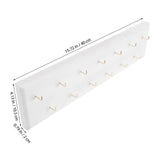 White Wood Wall Mount Key Organizer for Home Entryway with Compact and Space-Saving Design V1192-AZ-W-32961