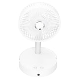 Mini Shake Head Fan Portable Folding Telescopic Electric Fan for Home Office OutdoorWhite V1294-YM0901-3113210043811