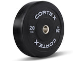 CORTEX 100kg Black Series V3 Rubber Olympic Bumper Plate Set B V420-CSWP-OBPV3ST-B