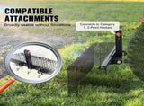Tow Behind Landscape Rake, 1.8m Tow Dethatcher with 32 Steel Tines, Lawn Dethatcher Rake Attaches to V952-ZXSCJDHC72BDGLRVMV0