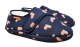 ARCHLINE Orthotic Plus Slippers Closed Scuffs Pain Relief Moccasins - Navy Hearts - EU 36 V563-AS311-36
