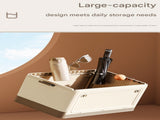 Size S Grey Collapsible Storage Box with Wheels and Telescopic Handle - Stackable Folding Crate for V888-ELOSUNG36121