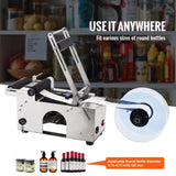 VEVOR MT-50 Semi-Automatic Round Bottle Labeling Machine, Adjustable Bottle Labeler 50pcs/min Label V952-MT-50YPTBJ0000001V3