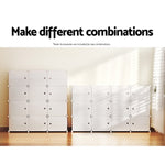 Artiss Shoe Rack DIY 12 Storage Cube Stackable White DIY-SHOE-12-WH