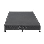 Mattress Base Ensemble Double Size Solid Wooden Slat in Charcoal with Removable Cover V43-BASE-DB-CH