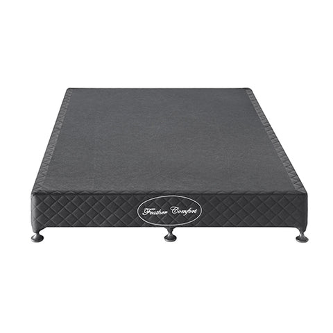 Mattress Base Ensemble King Size Solid Wooden Slat in Charcoal with Removable Cover V43-BASE-KB-CH