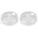 2pcs Microwave Cover PP Reusable Safe Harmless Food Guard Lid for Heat Preservation V1294-YM0901-3118210256011