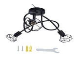 3 Heads Pendant Light Hollow Iron Ceiling Lamp Base for Bedroom Dining Room Living Room for E14 Bulb V1294-YM0523-3119210252211