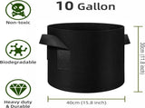 12-Pack 10 Gallon Plant Grow, Thickened Nonwoven Fabric Pots with Handles, Vegetable Planter V1258-DP02-C-3194