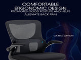 FORTIA Ergonomic Mesh Office Chair Computer Seat Adjustable Recline, Black V219-OFFOCRFOE2NKA