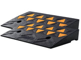 Rubber Curb Ramp 2 Pack, 11 cm Rise Height Heavy-Duty 15 tons Load Capacity Threshold Ramps, V952-SJDLYPDGB2197XYY7V0