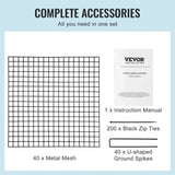 VEVOR 10 Pack Plant Protector from Animals 305 mm x 305 mm Metal Plant Cage V952-QBWZCL12YCHS5IV6FV0