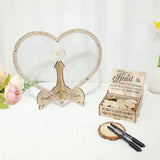 Wedding Fingerprint Guest Book Alternative,with Box and Small Hearts,Personalized Heart Drop Guest V1366-AZ2-W-03765